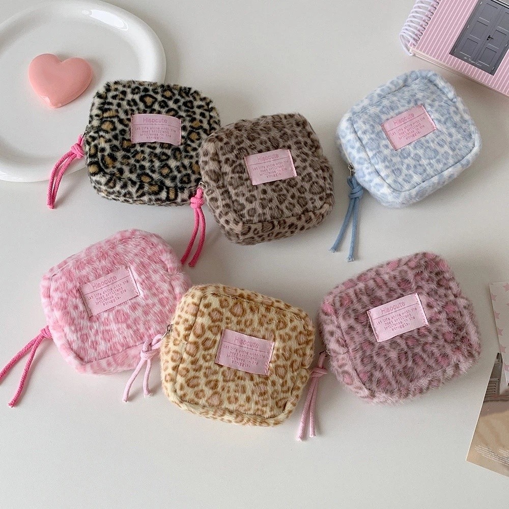 Aesthetic Large Pencil Case Pouch - Pen Bag Leopard Stationery Bag with