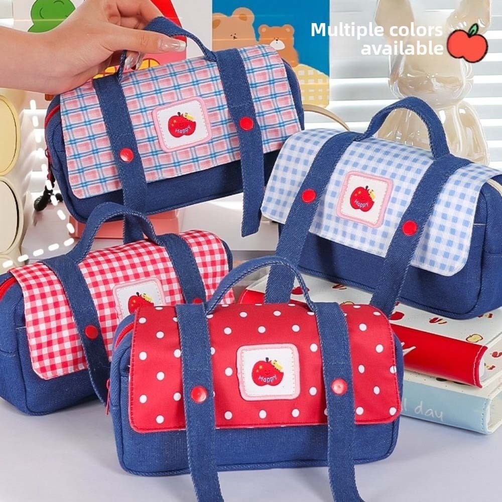 Denim Fruit Cowboy Pencil Case - đánh giá và giá Aesthetic Large Pencil Case Pouch
