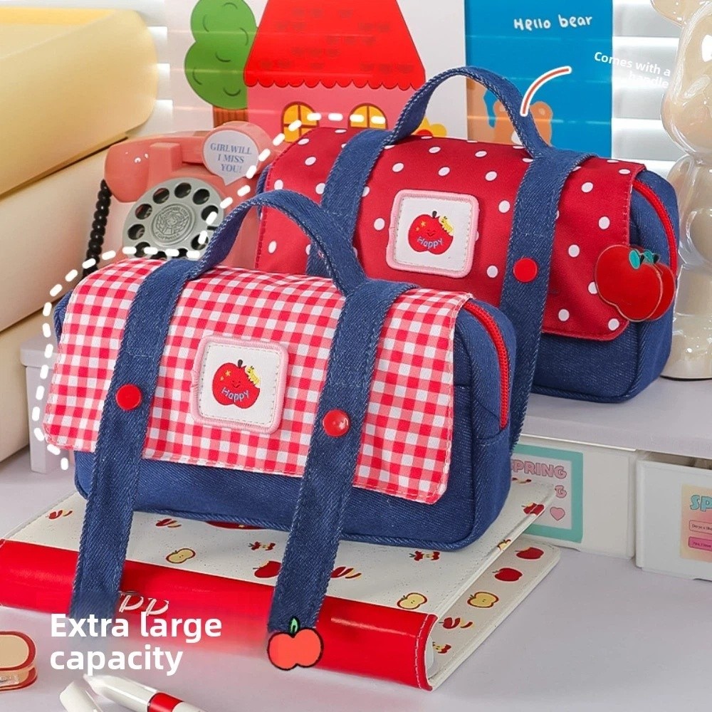 Denim Fruit Cowboy Pencil Case - đánh giá và giá Aesthetic Large Pencil Case Pouch