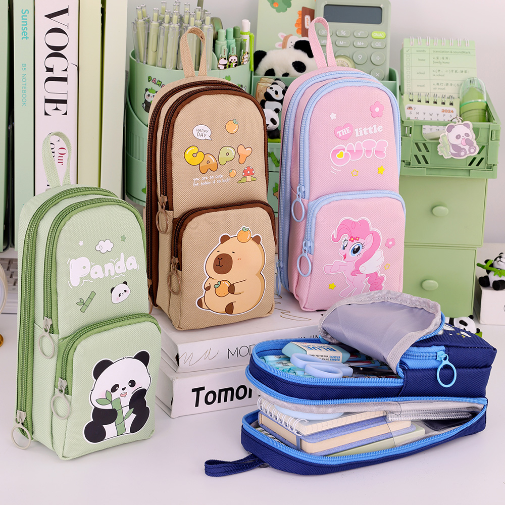 Cute Cartoon Capybara Pencil C - đánh giá và giá Aesthetic Large Pencil Case Pouch