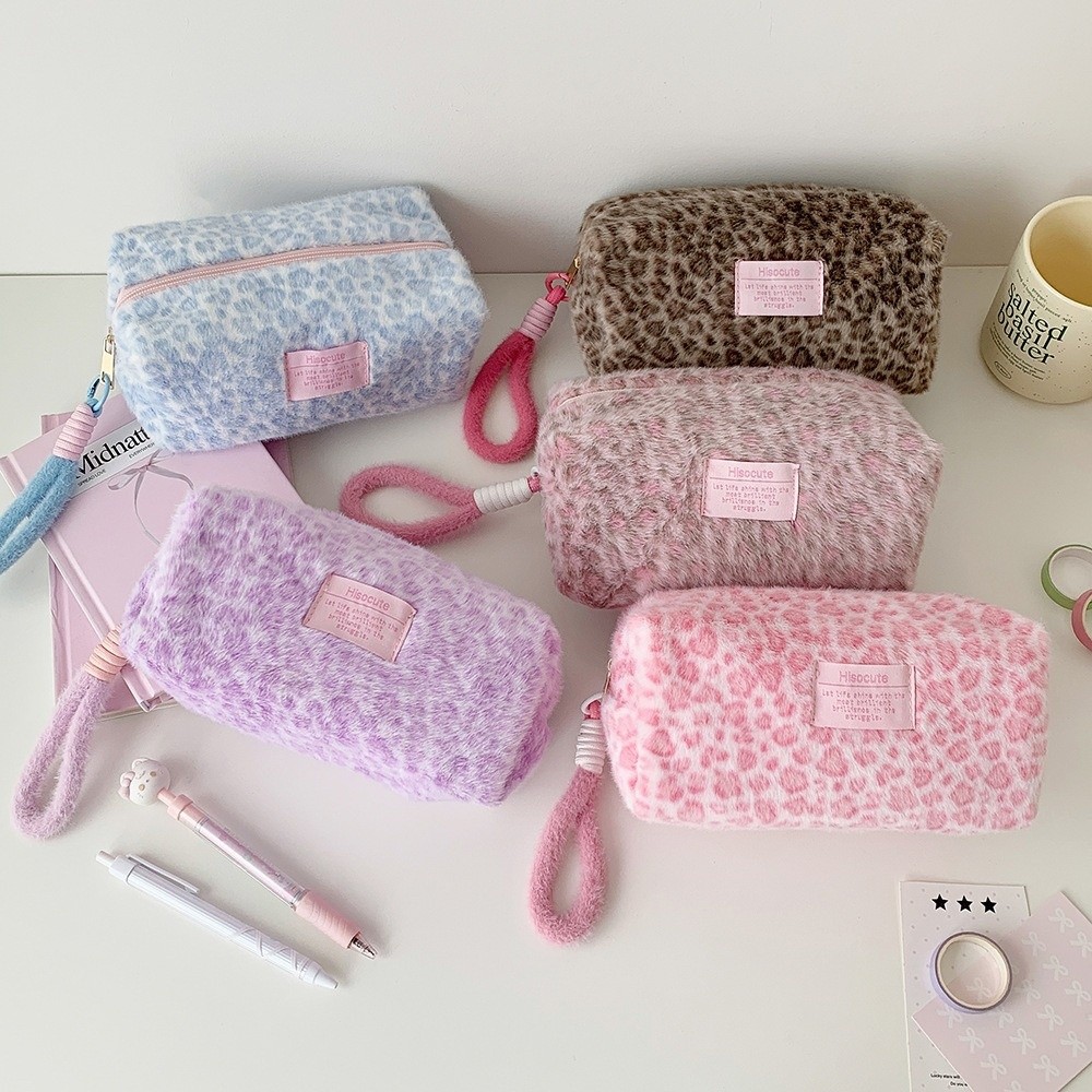 Pen Bag Leopard Stationery Bag - đánh giá và giá Aesthetic Large Pencil Case Pouch