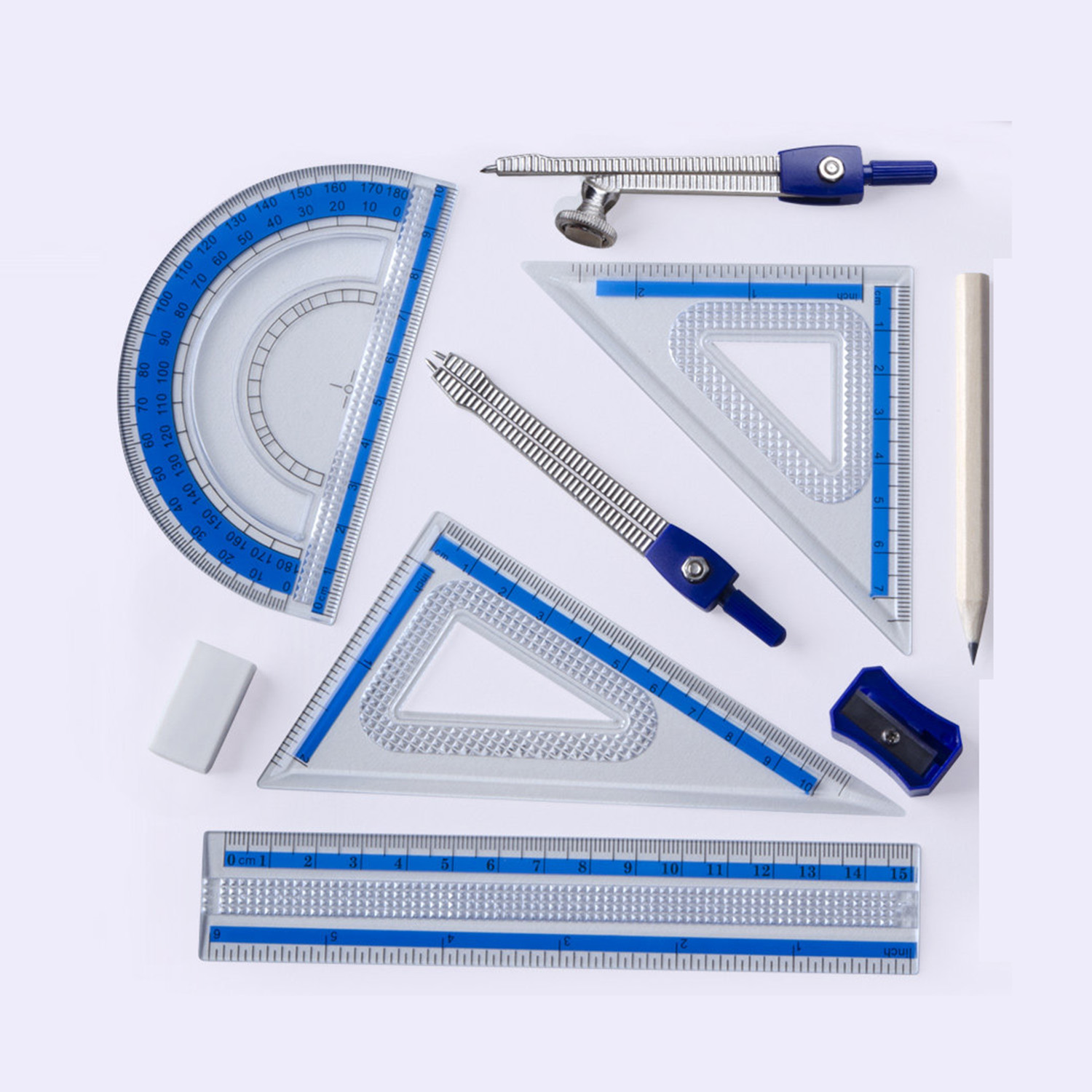 10 PCS Geometry Math Set Shatt - đánh giá và giá Math Geometry Set With Compass