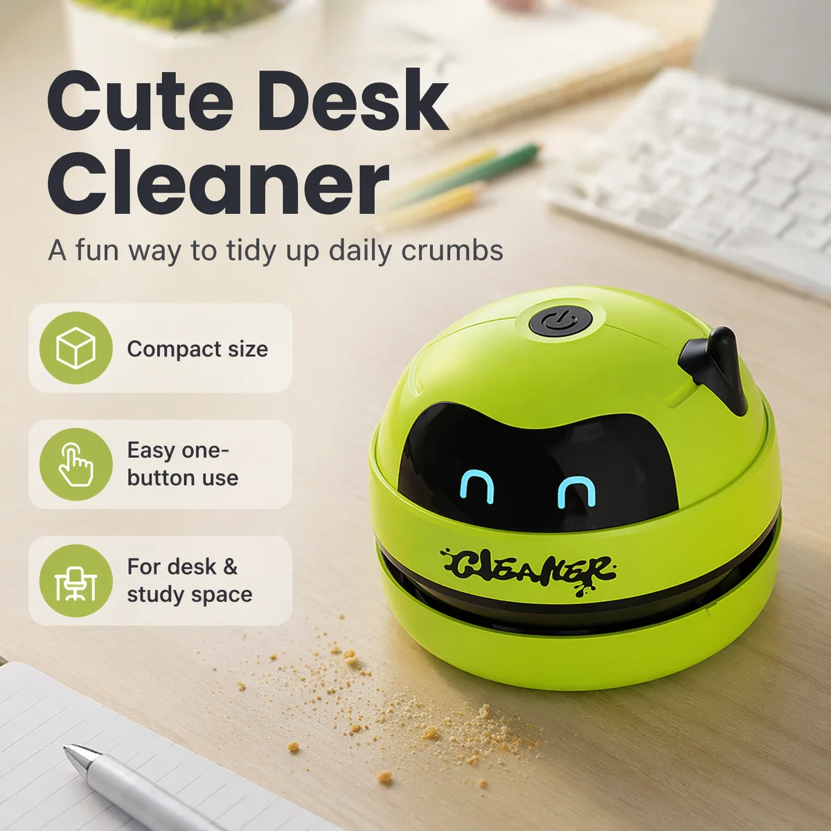Cartoon Mini Desktop Vacuum Cl - đánh giá và giá Mini Desktop Vacuum Cleaner For Eraser Dust