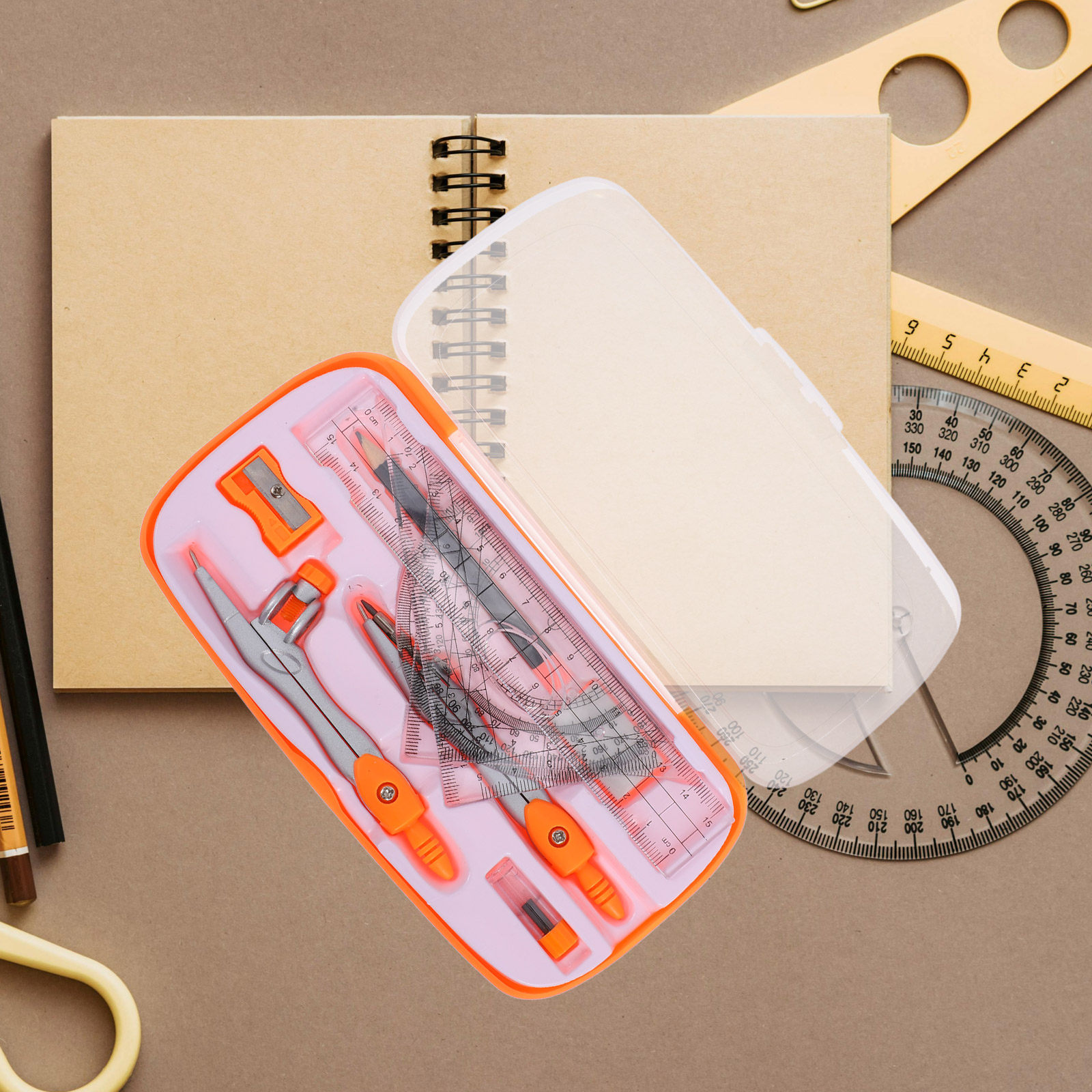1Set Plastic Alloy Compass Pro - đánh giá và giá Math Geometry Set With Compass