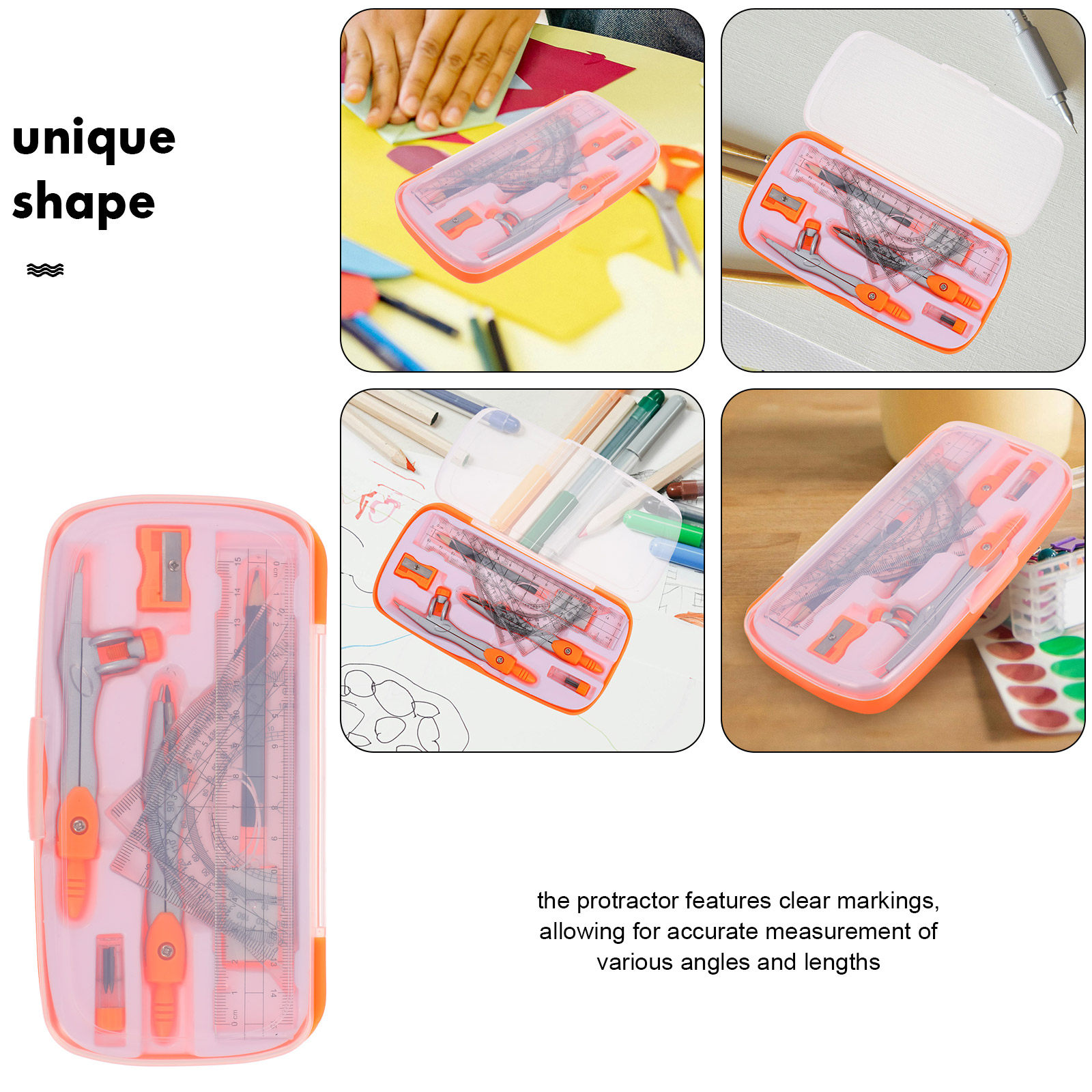 1Set Plastic Alloy Compass Pro - đánh giá và giá Math Geometry Set With Compass